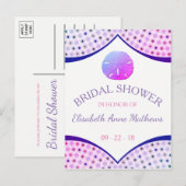 マイアミビーチ ブライダルシャワーの招待状 インビテーションポストカード (正面/裏面)