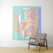 マイアミビーチ，マイアミ旅行名門私立校風のアートルームパステル タペストリー (インサイチュ)