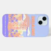 マイアミビーチ,マイアミ旅行名門私立校風のアートルームパステル Case-Mate iPhoneケース (裏面 (横))