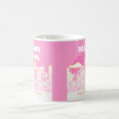 マイアミビーチ,マイアミ旅行名門私立校風のアート,ピンク コーヒーマグカップ (中央)