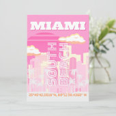 マイアミビーチ,マイアミ旅行名門私立校風のアート,ピンク シーズンカード (スタンド正面)