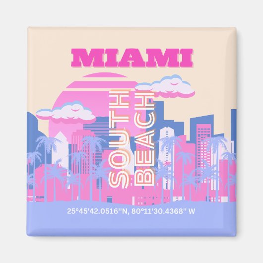 マイアミビーチ，マイアミ旅行名門私立校風のアート マグネット (正面)