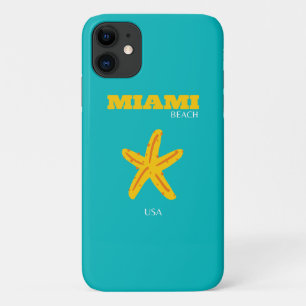 マイアミビーチ,名門私立校風のルーム，トラベルアート，レトロ iPhone 11 ケース