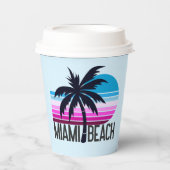 マイアミビーチ 紙コップ (正面)