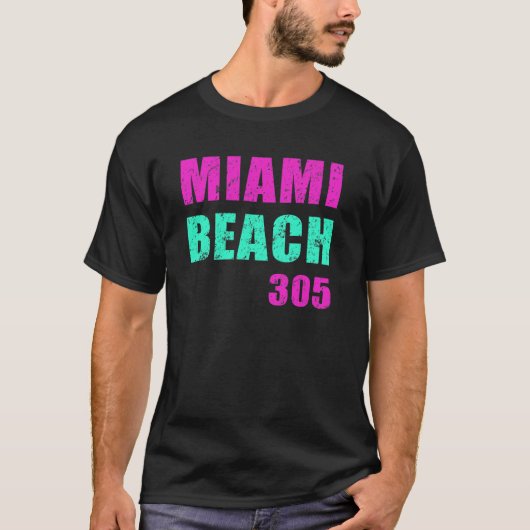 マイアミビーチ 305 Tシャツ (正面)