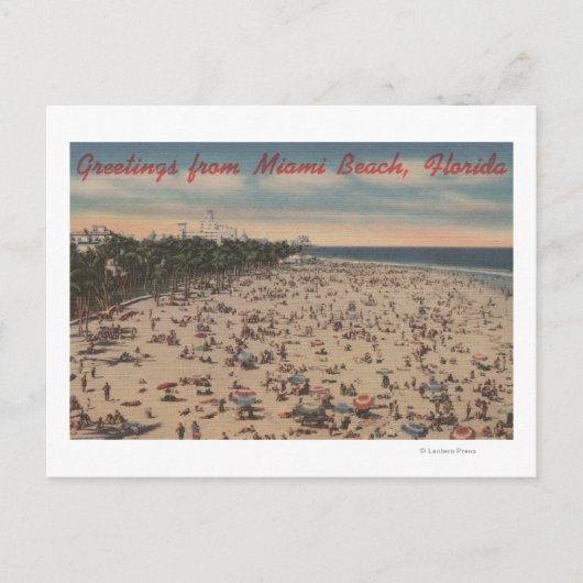 マイアミビーチ, FloridaGreetings FromMiami, FL ポストカード (正面)