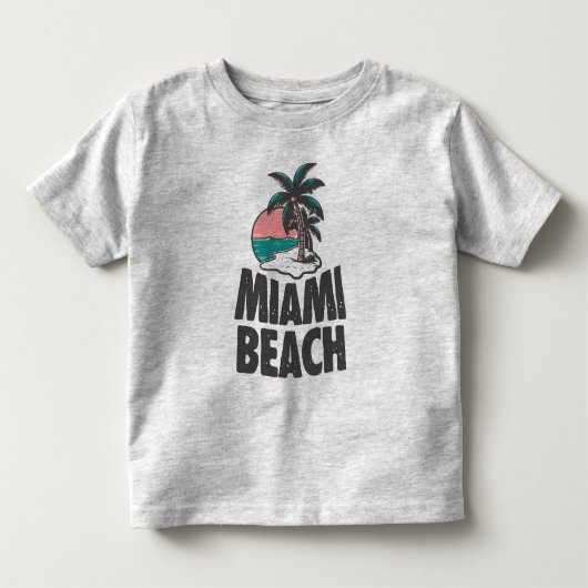 マイアミビーチTシャツ トドラーTシャツ (正面)