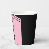 マイアミピンクとブラックサッカーの誕生日パーティー 紙コップ (左)