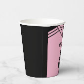 マイアミピンクとブラックサッカーの誕生日パーティー 紙コップ (右)