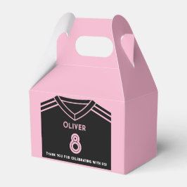 マイアミピンクアンドブラックサッカーパーティー誕生日 フェイバーボックス