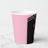 マイアミピンクアンドブラックサッカーパーティー誕生日 紙コップ (右)