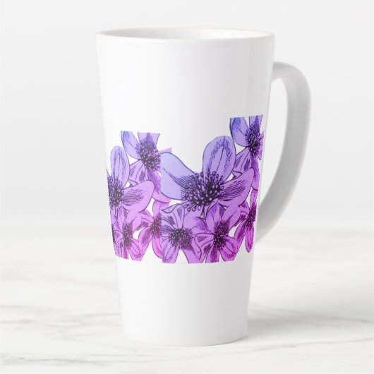 マイアミフィルターの花 カフェラテマグ (右アングル)