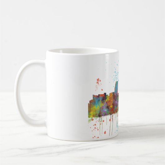 マイアミフロリダのスカイライン コーヒーマグカップ (左)