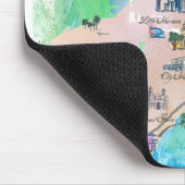 マイアミフロリダのファインアートのプリントのレトロのヴィンテージの地図 マウスパッド (コーナー)