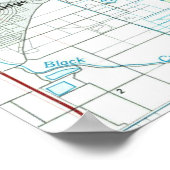 マイアミフロリダの地図（1981年） ポスター (角)