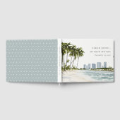 マイアミフロリダウォーターカラーパーム結婚ランドスケーズ ゲストブック (全面)