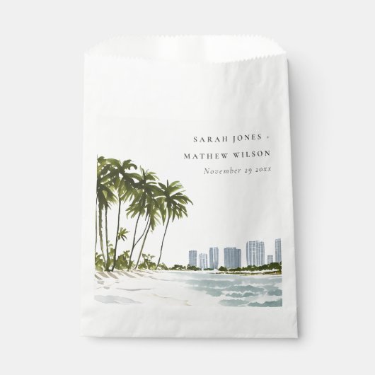 マイアミフロリダウォーターカラーパーム結婚ランドスケーズ フェイバーバッグ (正面)