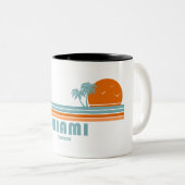 マイアミフロリダサンパームツリーズ ツートーンマグカップ (正面右)