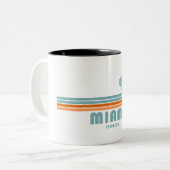 マイアミフロリダサンパームツリーズ ツートーンマグカップ (正面左)