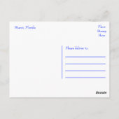 マイアミフロリダスカイラインとハーバーアットナイト – USA ポストカード (裏面)