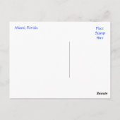 マイアミフロリダスカイラインアンドハーバーポストカード ポストカード (裏面)