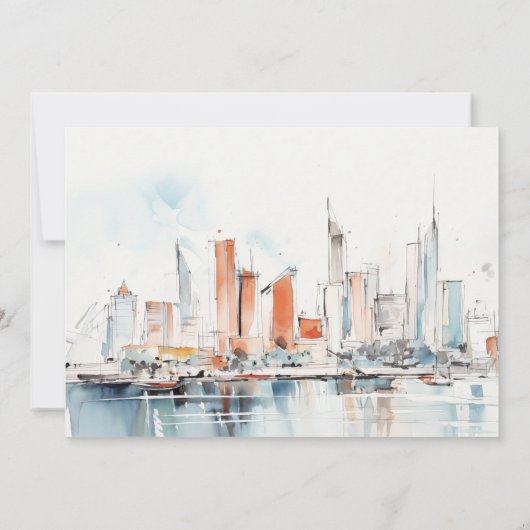 マイアミフロリダスカイラインウォーターカラーリハーサルディナー 招待状 (裏面)