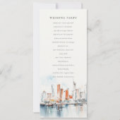 マイアミフロリダスカイラインウォーターカラー結婚式 プログラム (裏面)