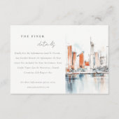 マイアミフロリダスカイラインウォーター結婚カラー詳細 エンクロージャーカード (正面)