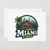マイアミフロリダスカイライン シーズンポストカード (正面/裏面)