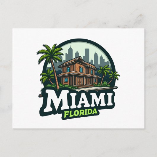 マイアミフロリダスカイライン シーズンポストカード (正面)