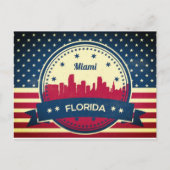 マイアミフロリダスカイライン ポストカード (正面)
