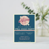 マイアミフロリダパーティー招待状カードデジタル招待状 招待状 (スタンド正面)