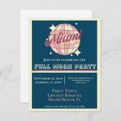 マイアミフロリダパーティー招待状カードデジタル招待状 招待状 (正面/裏面)