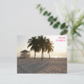 マイアミフロリダビーチパームスライフガードハガキ ポストカード (スタンド正面)