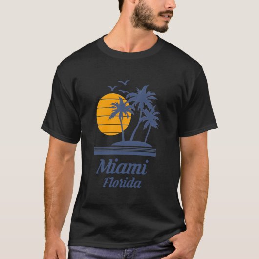 マイアミフロリダフロルシティ州ビーチ観光客土産 Tシャツ (正面)