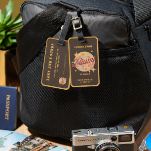 マイアミフロリダレトロビンテージトラベル ラゲッジタグ