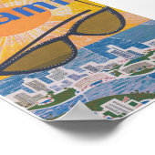 マイアミフロリダレトロヴィンテージトラベルポスター ポスター (角)