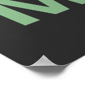 マイアミフロリダヴィンテージパームツリーズサマービーチ ポスター (角)