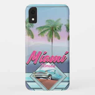 マイアミフロリダヴィンテージ旅行ポスター iPhone XRケース