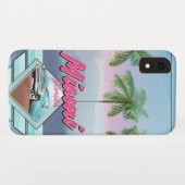 マイアミフロリダヴィンテージ旅行ポスター Case-Mate iPhoneケース (裏面(横))