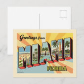 マイアミフロリダヴィンテージ ポストカード (正面/裏面)