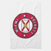 マイアミフロリダ州 キッチンタオル (縦)