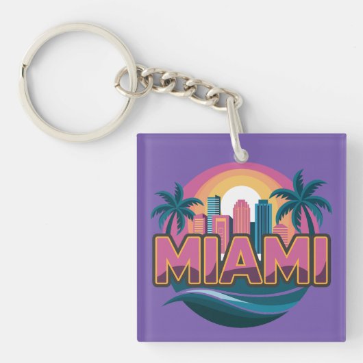 マイアミフロリダ統一された州 キーホルダー (正面)