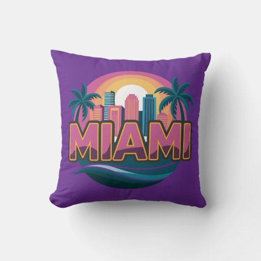 マイアミフロリダ統一された州 クッション (正面)