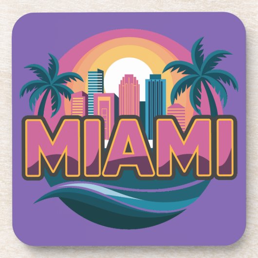 マイアミフロリダ統一された州 コースター (正面)