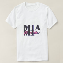 マイアミフロリダ – レトロはっきりしたタイポグラフィグラフィック Tシャツ