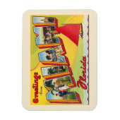 マイアミフロリダFLヴィンテージラージレター マグネット (縦)