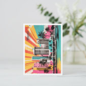 マイアミフロリダUSAアポップ・アートのートトラベルイラストレーション ポストカード