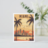 マイアミフロリダUSA有名ヴィンテージトラベルプレイス ポストカード (スタンド正面)