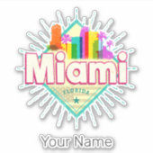 マイアミフロリ統一されたダ州レトロスカイラインヴィンテージ シール (正面)